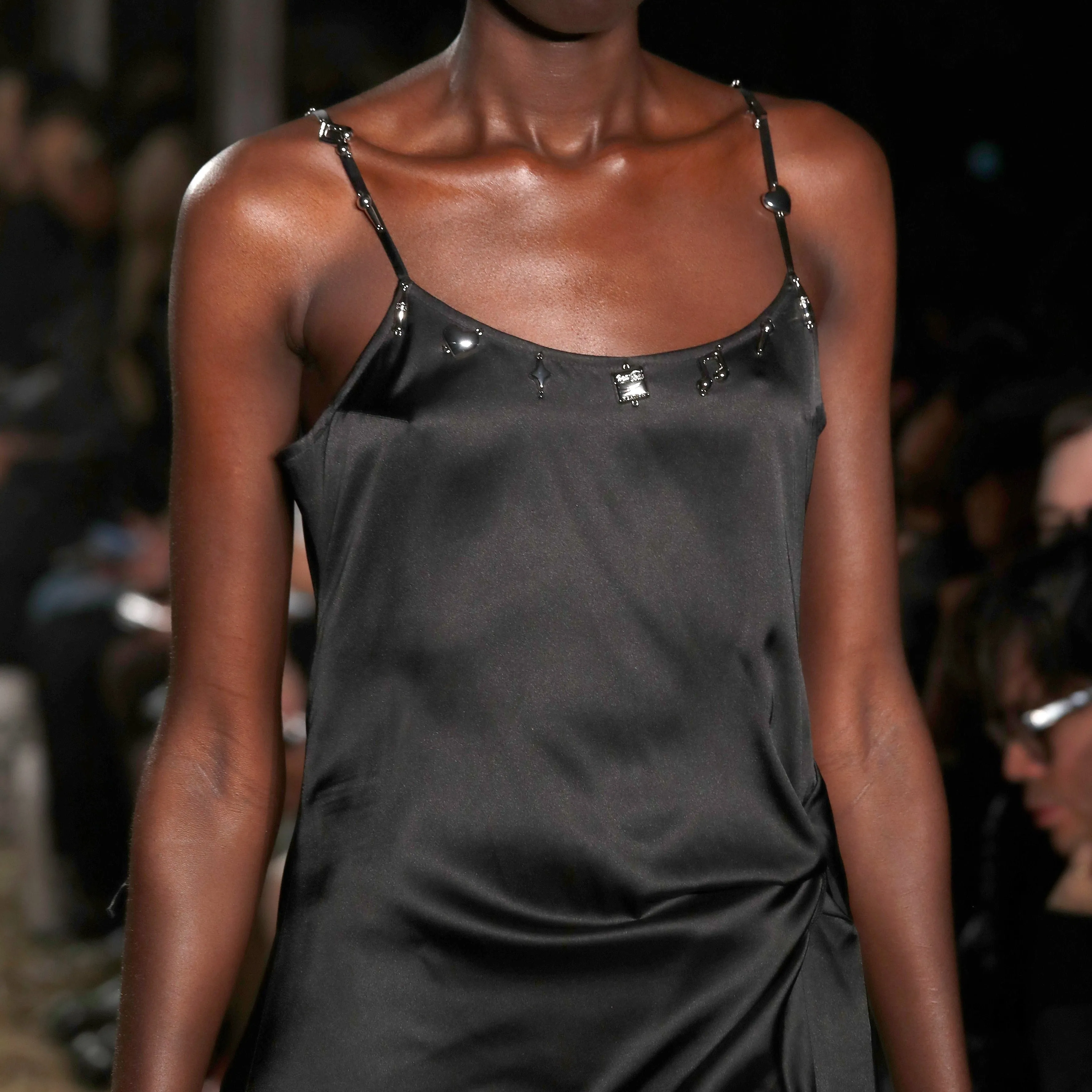 K-Wave Silver Charm Slip Dress