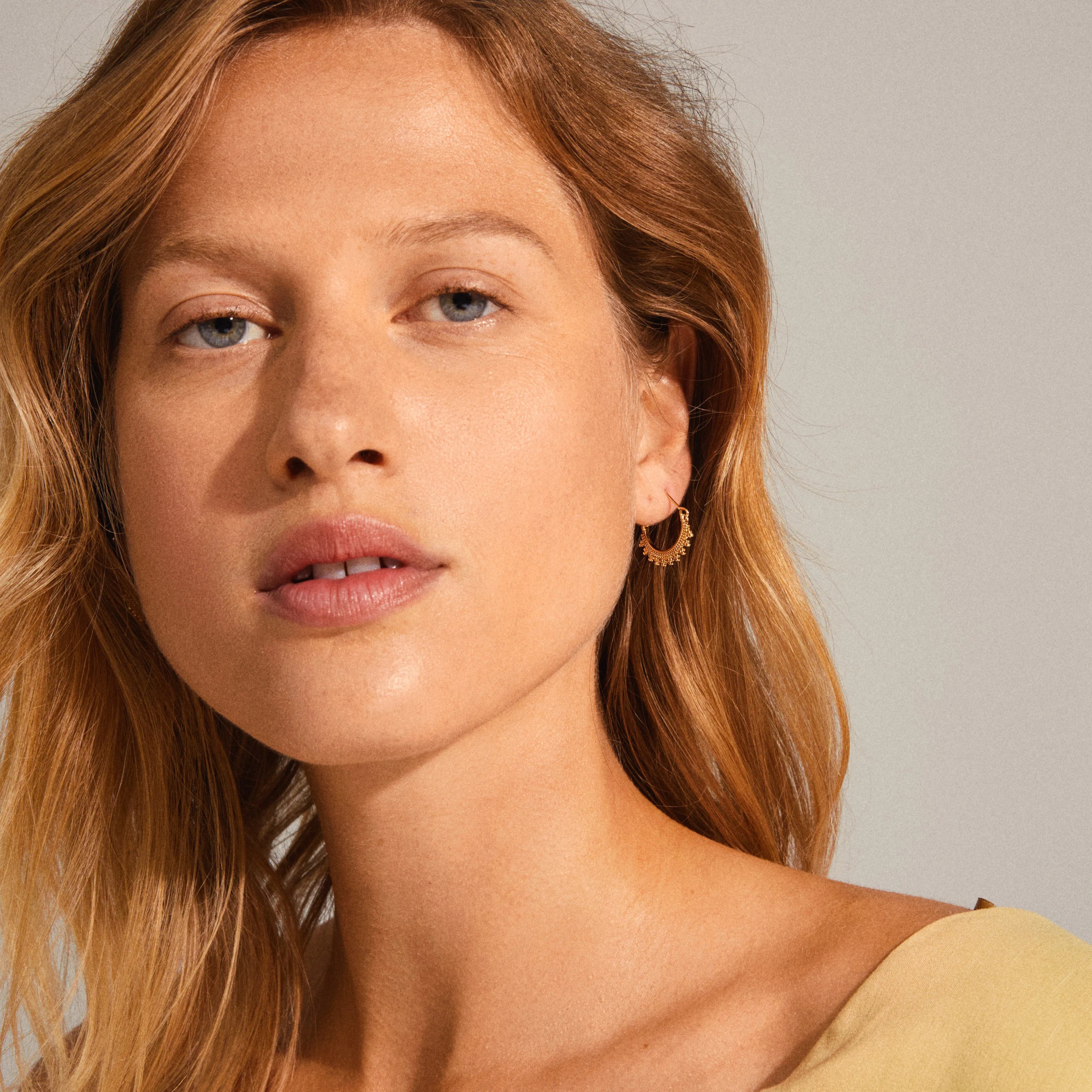 KIKU half hoop earrings gold-plated