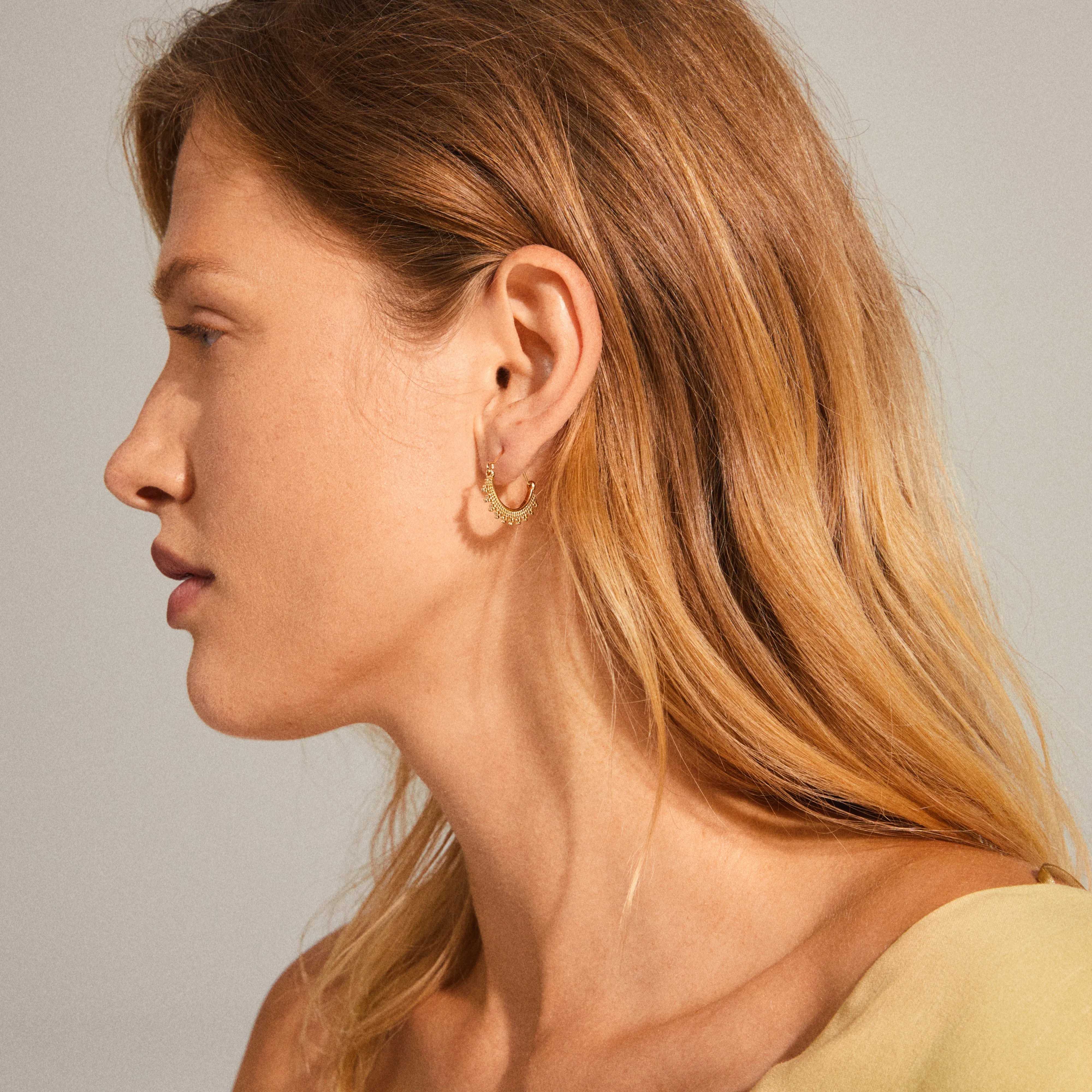 KIKU half hoop earrings gold-plated