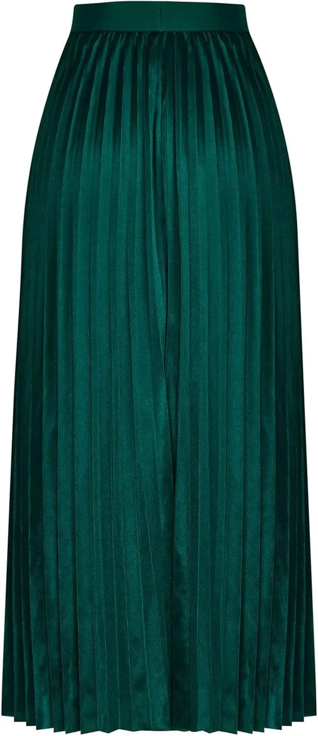 Kuluzego Ruched Plain Skort for Juniors Satin Long Oversized Skorts Women 2025 Fashion
