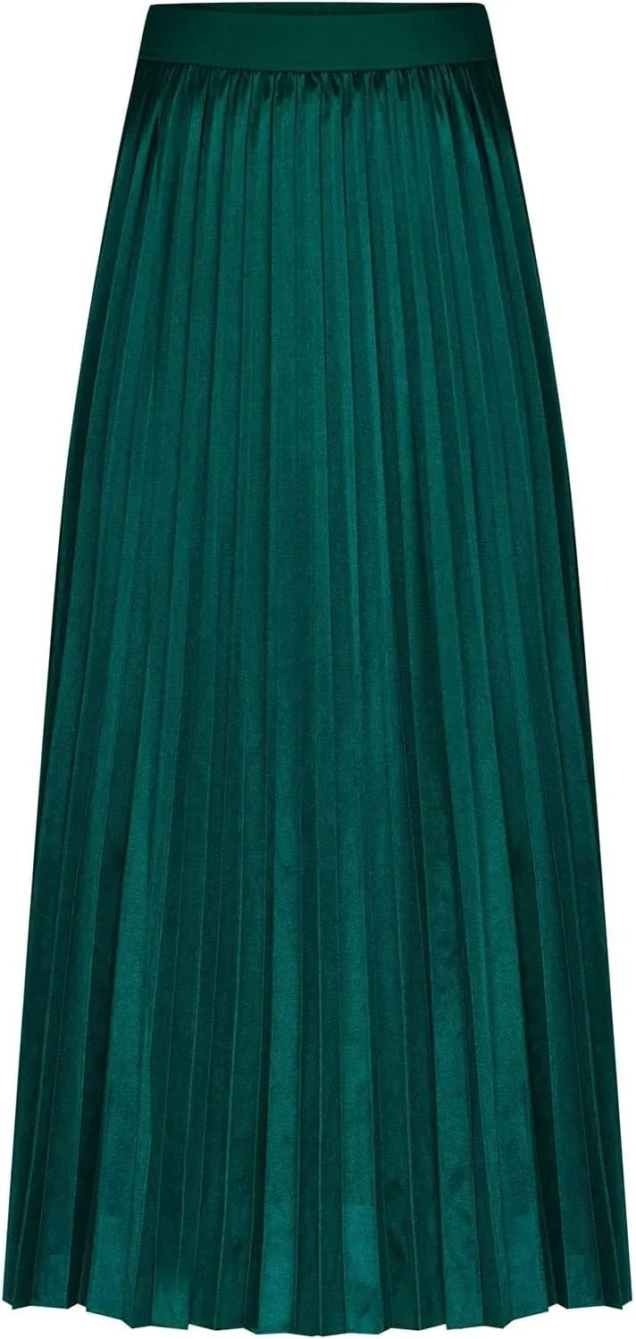 Kuluzego Ruched Plain Skort for Juniors Satin Long Oversized Skorts Women 2025 Fashion