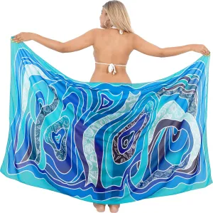 LA LEELA Women's Beachwear Sarong Coverups Bikini Swim Cover Up Wraps Bathing Suit Swimwear Beach Wrap Skirts for Women