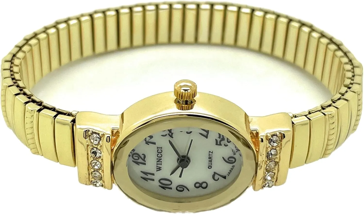 Ladies Elegant Classic Small Oval Stretch Elastic Band Analog Quartz Fashion Watch