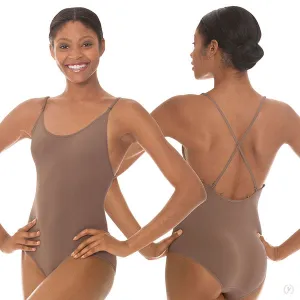 Ladies Mocha Euroskins Seamless Convertible Camisole Leotard - Select Size