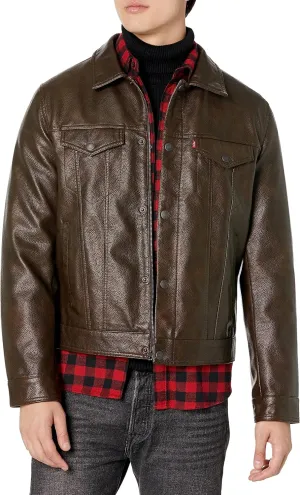 Levi's Men's Faux Leather Classic Trucker Jacket
