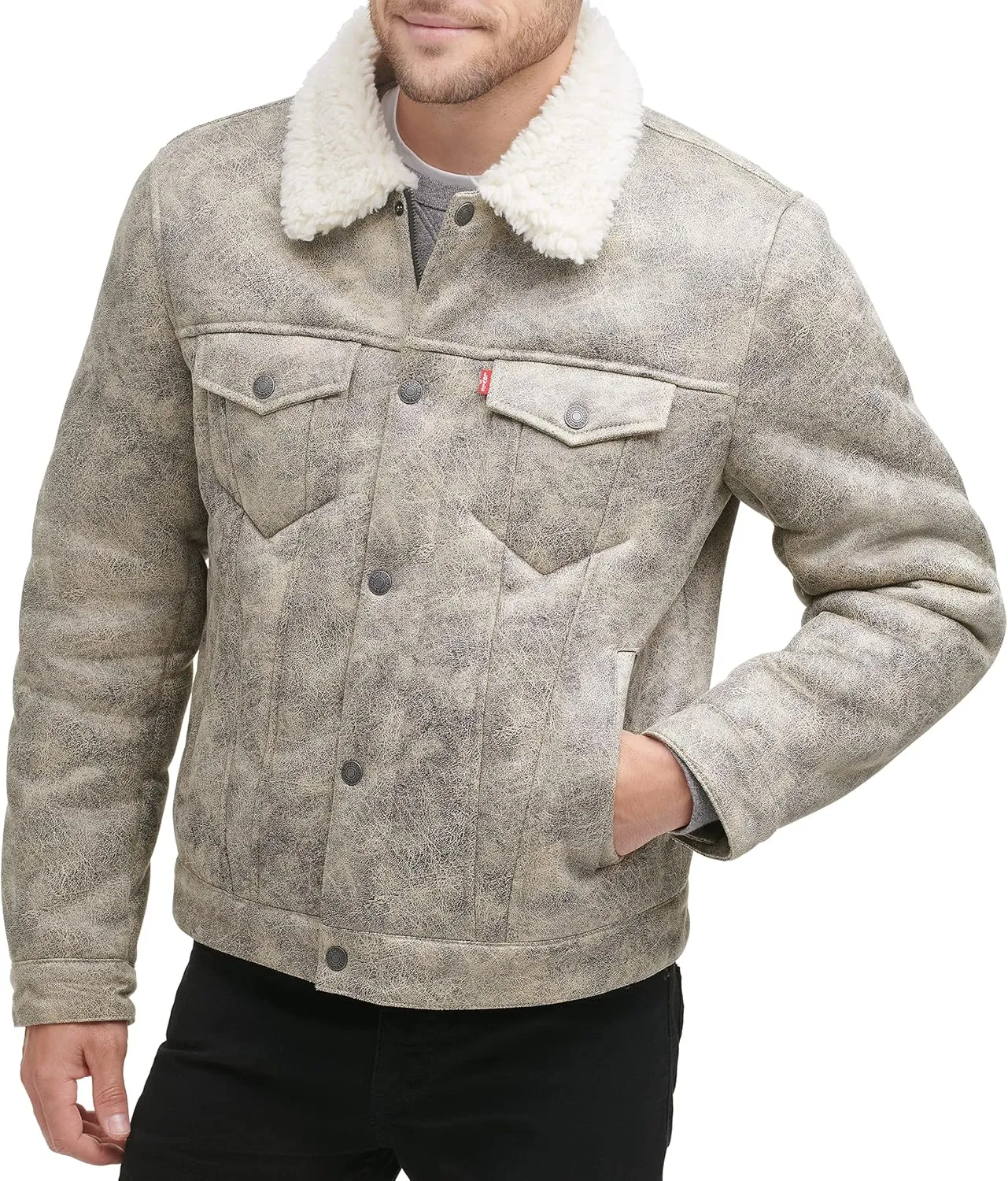 Levi's Men's Faux Leather Classic Trucker Jacket