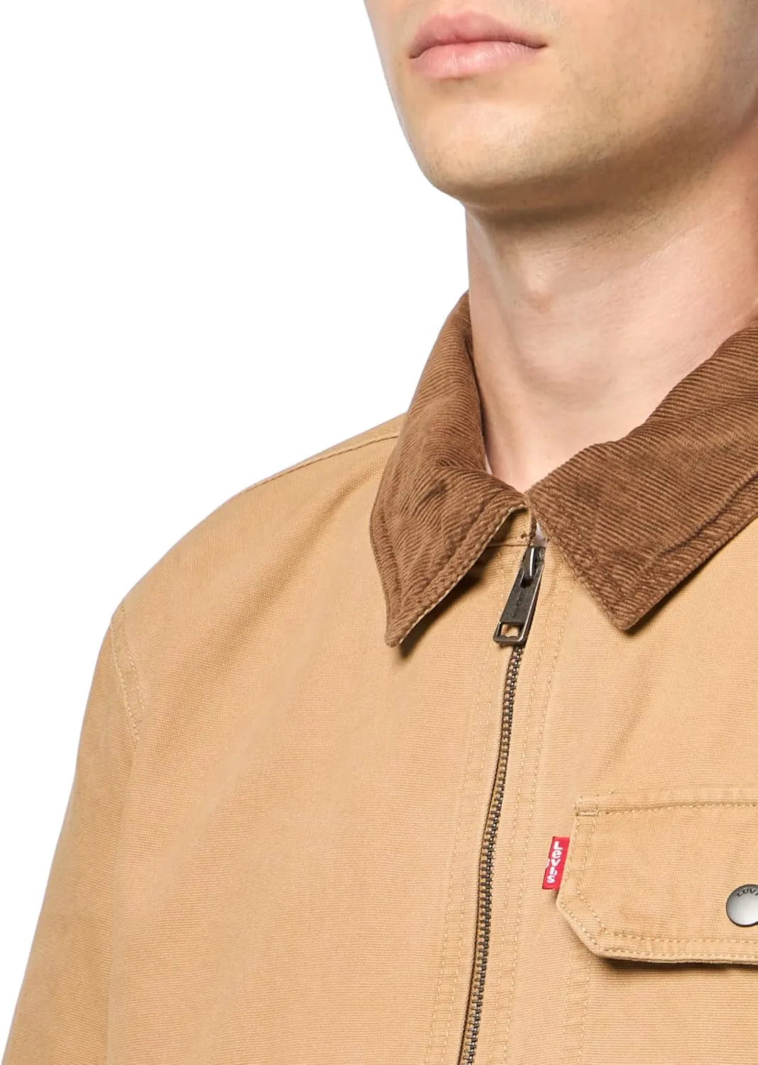 Levi's Men's Workwear Cotton Canvas Corduroy Collar Depot Jacket