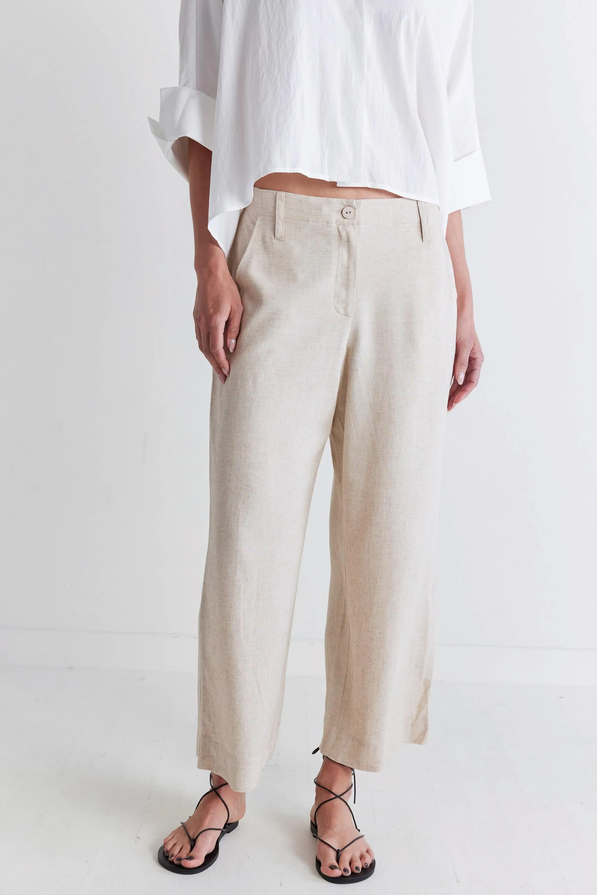 Linen A-Line Pants