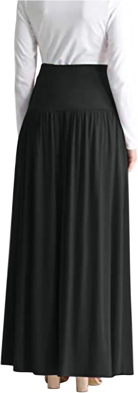 Long Skirt for Women Casual Maxi Skirt Plus Size Midi Skirt Flowy Swing Skirts High Waisted Lounge Skirt Ankle Length