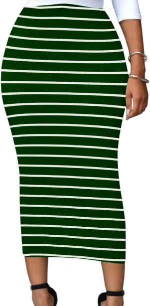 Lrady Women's High Waist Slim Bodycon Party Club Night Out Maxi Long Pencil Skirts