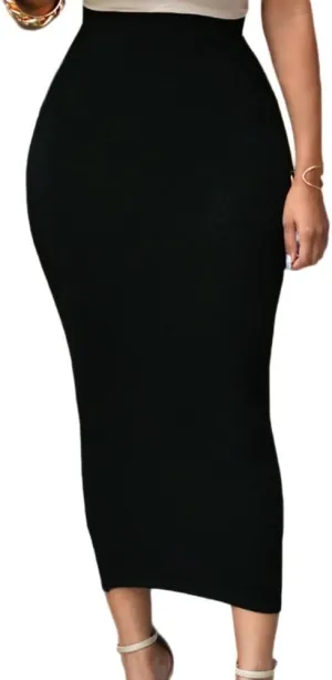 Lrady Women's High Waist Slim Bodycon Party Club Night Out Maxi Long Pencil Skirts