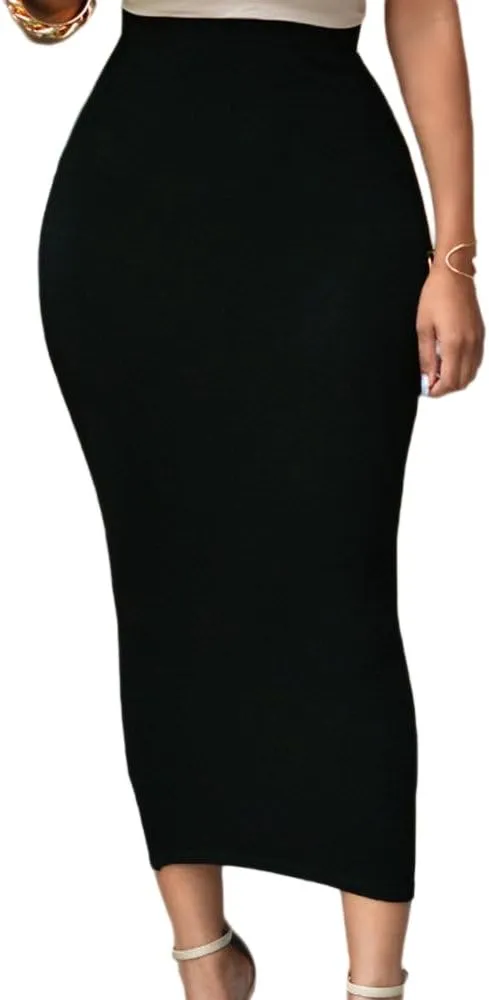 Lrady Women's High Waist Slim Bodycon Party Club Night Out Maxi Long Pencil Skirts
