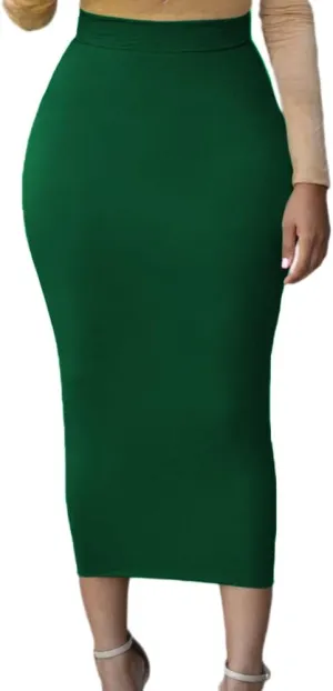 Lrady Women's High Waist Slim Bodycon Party Club Night Out Maxi Long Pencil Skirts