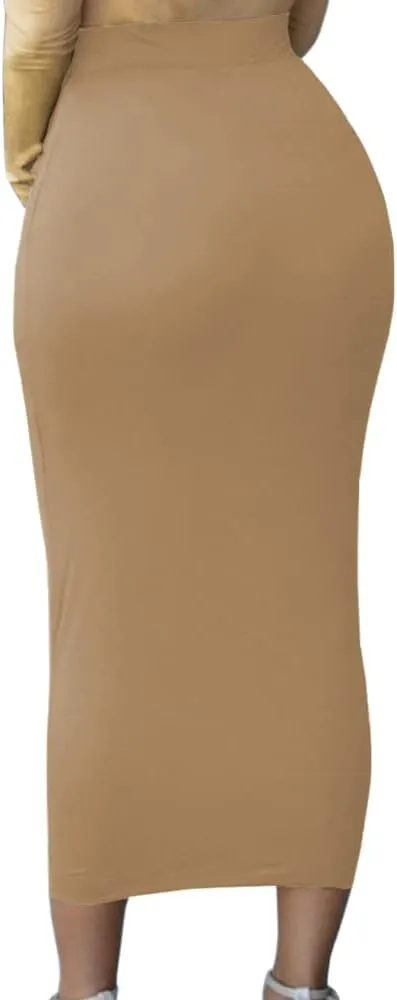 Lrady Women's High Waist Slim Bodycon Party Club Night Out Maxi Long Pencil Skirts