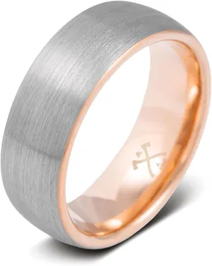 Manly Bands: Men's Rose Gold Wedding Bands and Rings - Made With 14K and 18K Rose Gold - Gift for Men - Free Silicone Ring Included
