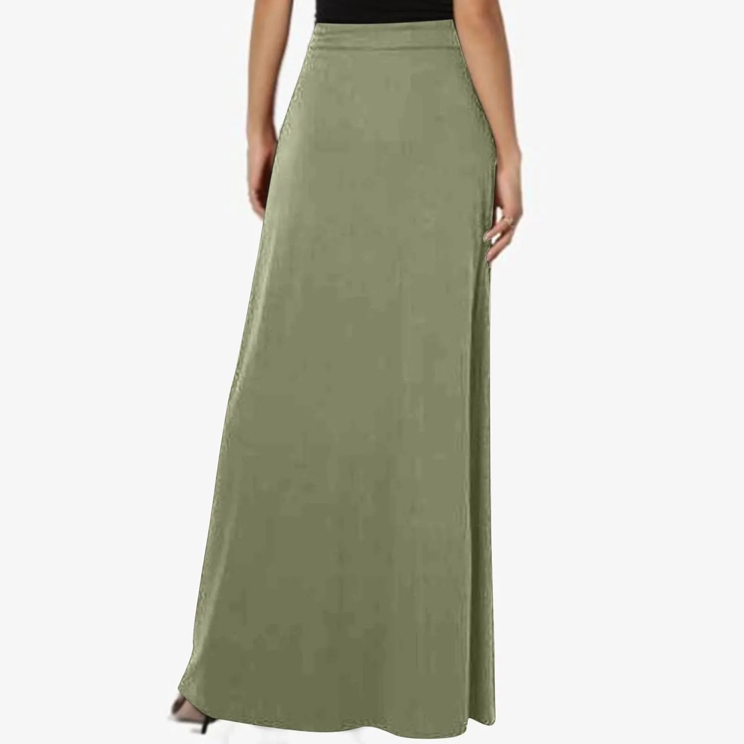 Maxi Skirt for Women 2025 Summer High Waisted Long Flare A-Line Skirt Maxi Dress Casual Long Skirt Ankle Length Skirt