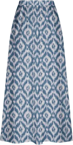 Maxi Skirts for Women Summer Trendy Hawaiian Floral Long Skirt Casual Ruffle A Line Beach Midi Skirt with Pockets