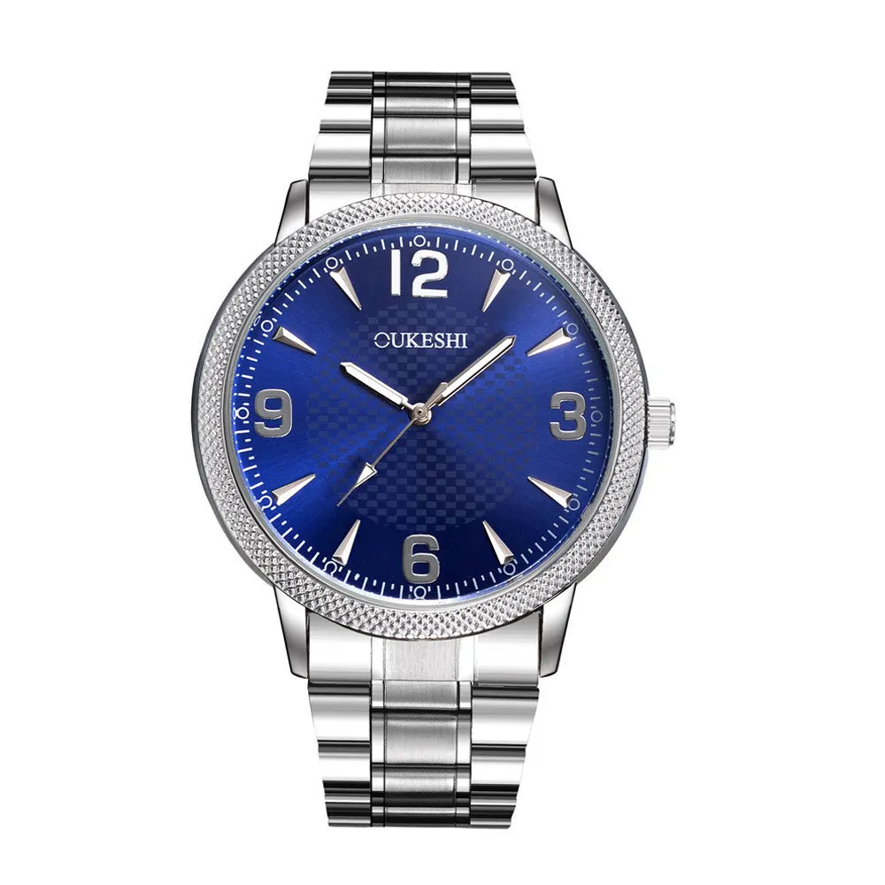 Men Luxury Stainless Steel Quartz Wrist Watch