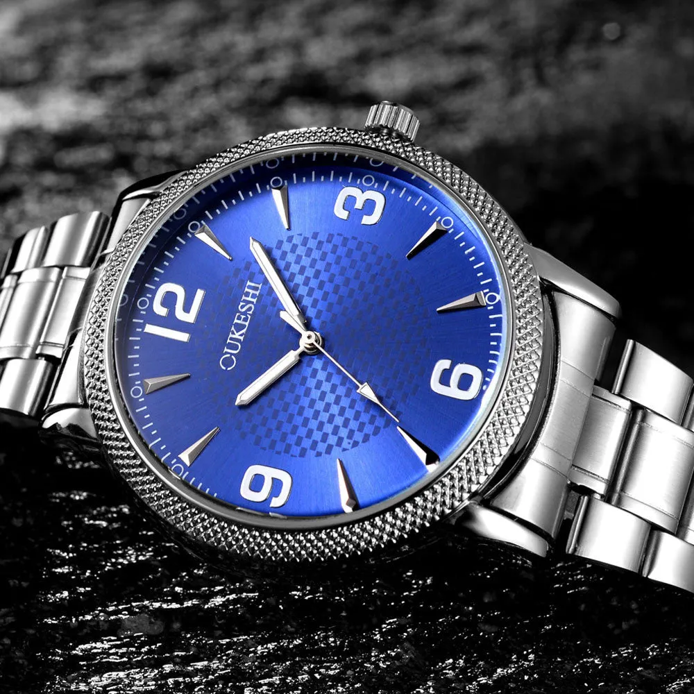 Men Luxury Stainless Steel Quartz Wrist Watch