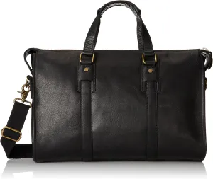 Men's Classic Leather Brief, Black, One Size