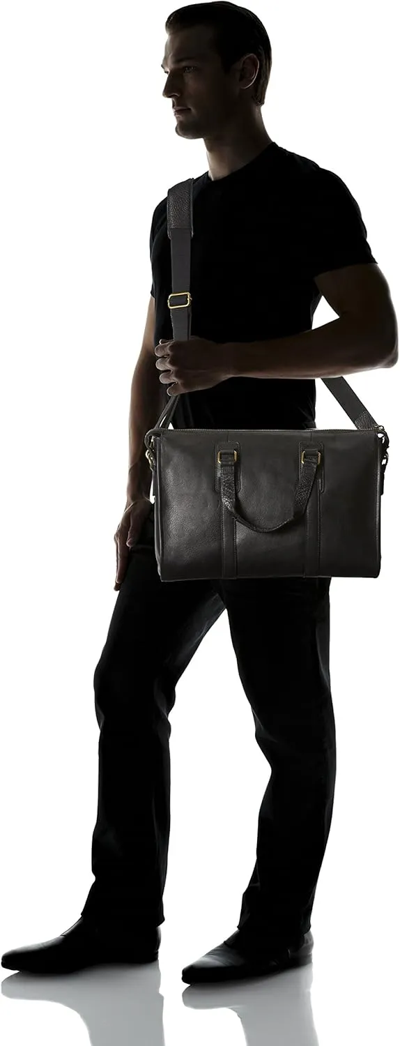 Men's Classic Leather Brief, Black, One Size