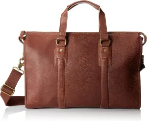 Men's Classic Leather Brief, Dark Brown, One Size