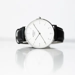 Men's Handwriting Engraved Watch - Architect Zephyr   Jet Black
