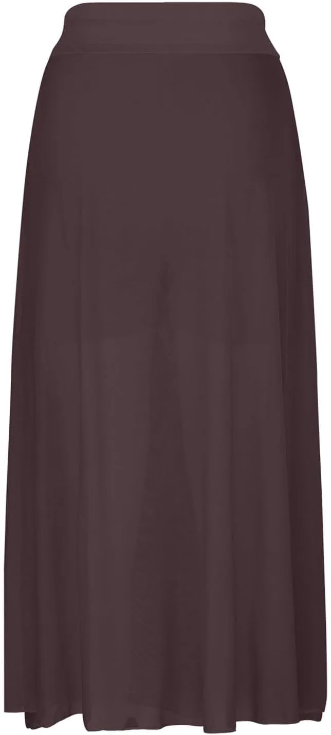 Mesh Tulle Skirts for Women Flowy Lace Up Elastic High Waisted Maxi Skirts Solid Color Pleated Swing Long Skirts