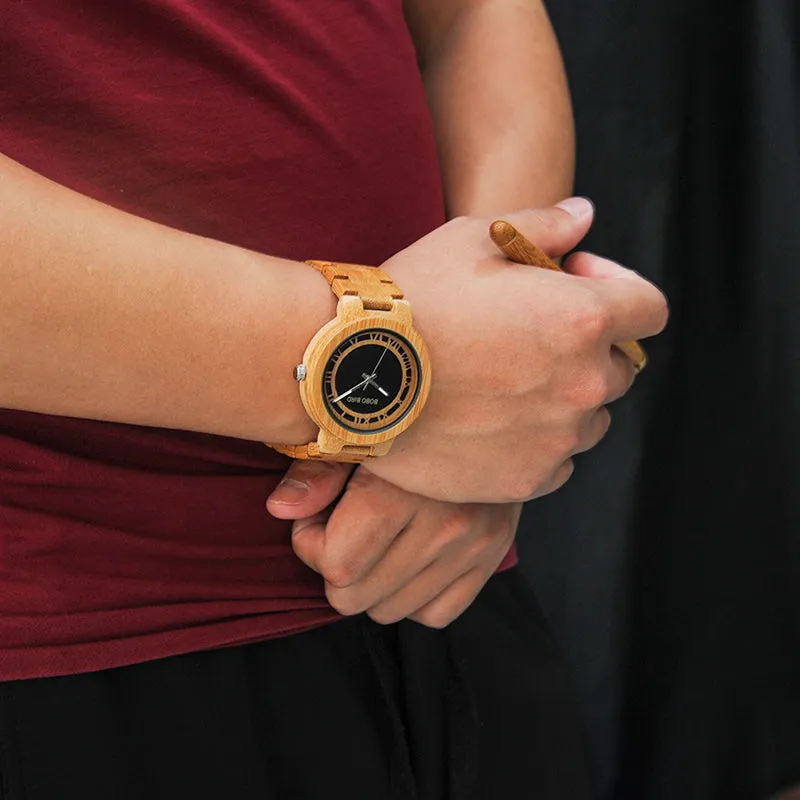 Montre en bois Beige