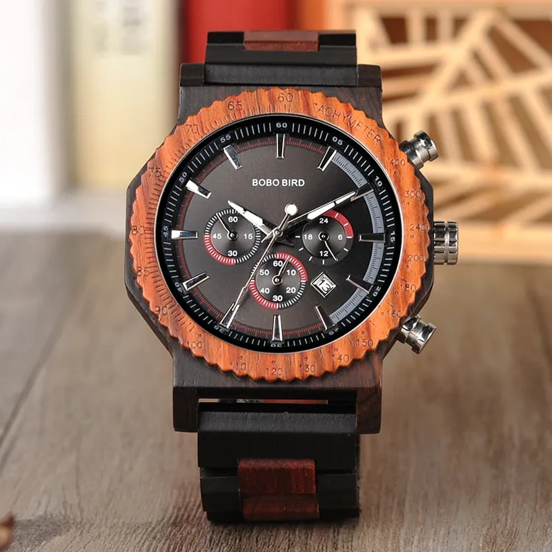 Montre en bois Run