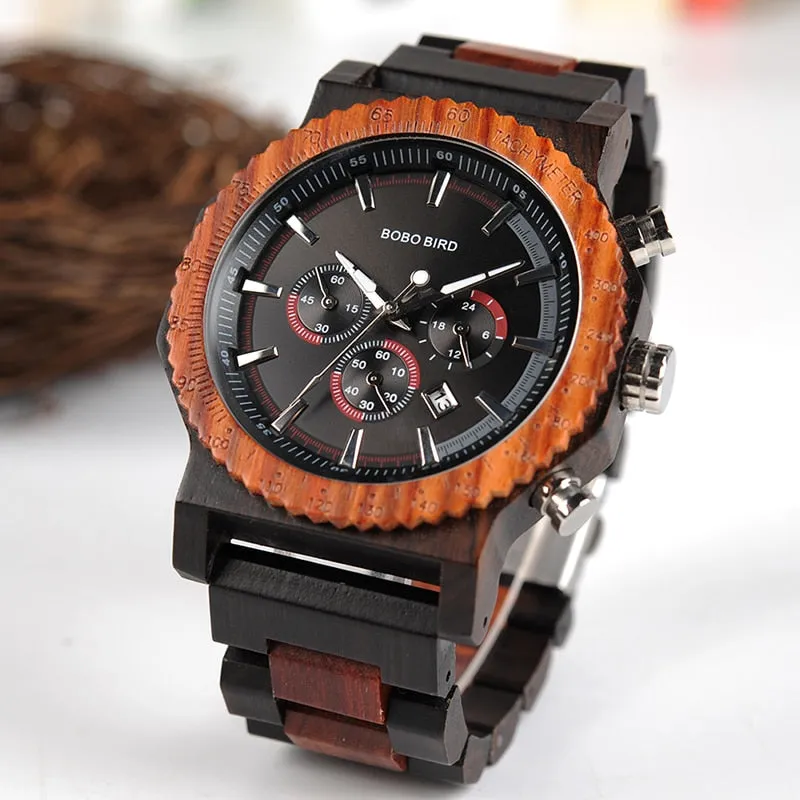 Montre en bois Run