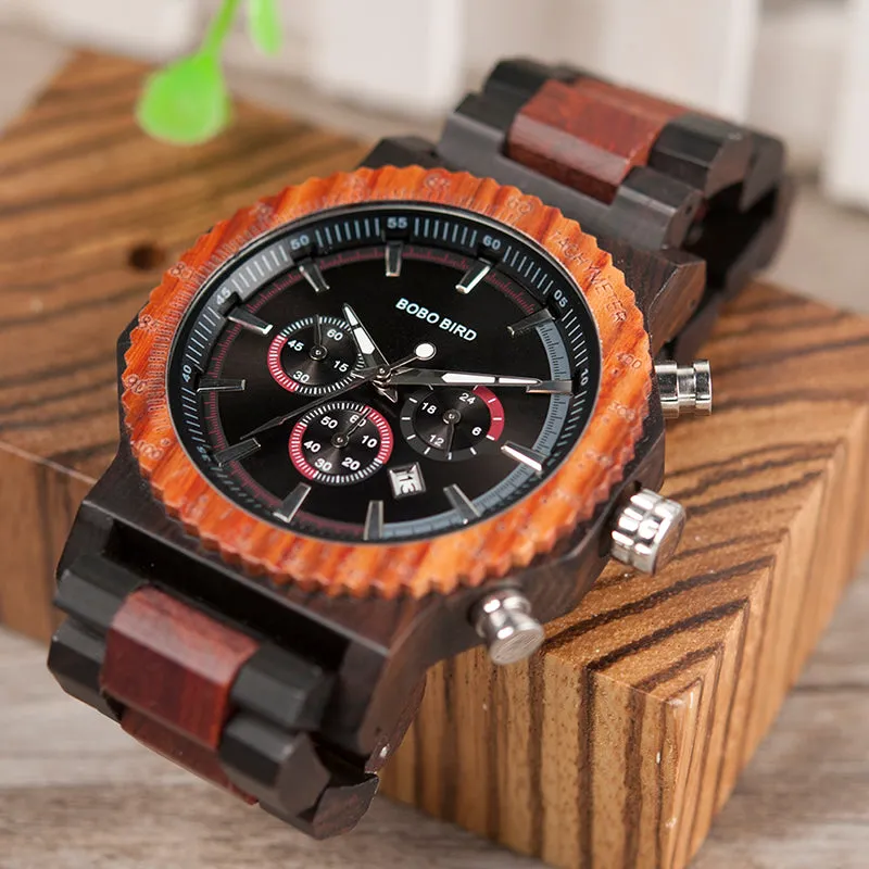 Montre en bois Run