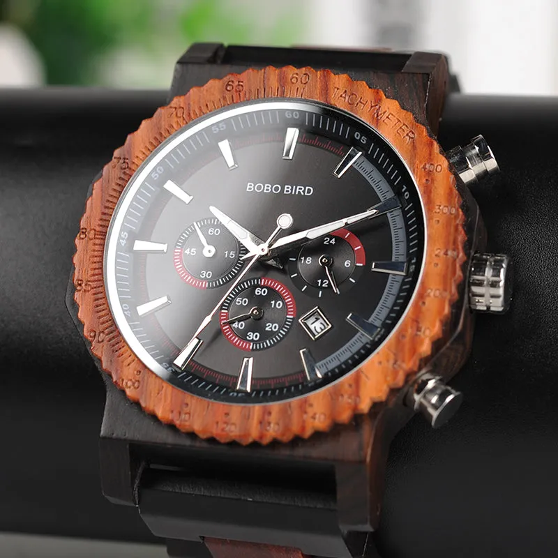 Montre en bois Run