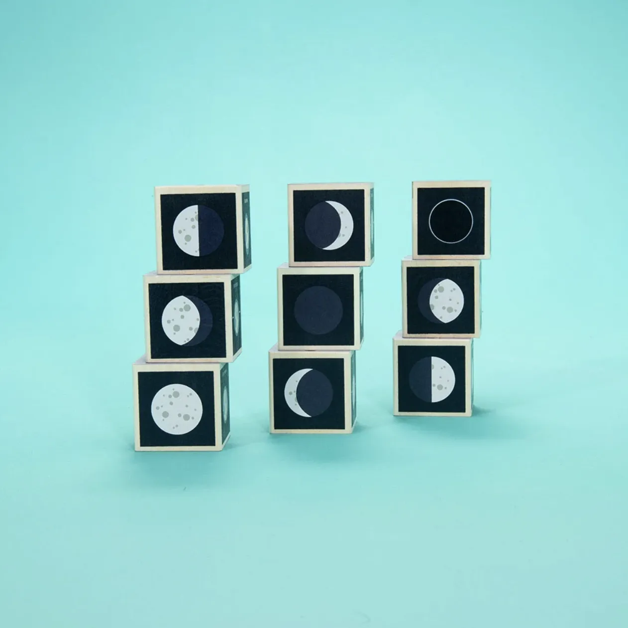 Moon Phase Wooden Blocks by Uncle Goose