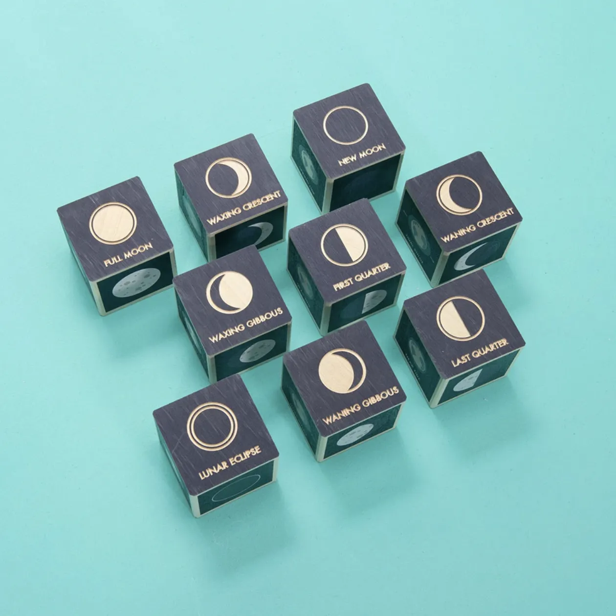 Moon Phase Wooden Blocks by Uncle Goose