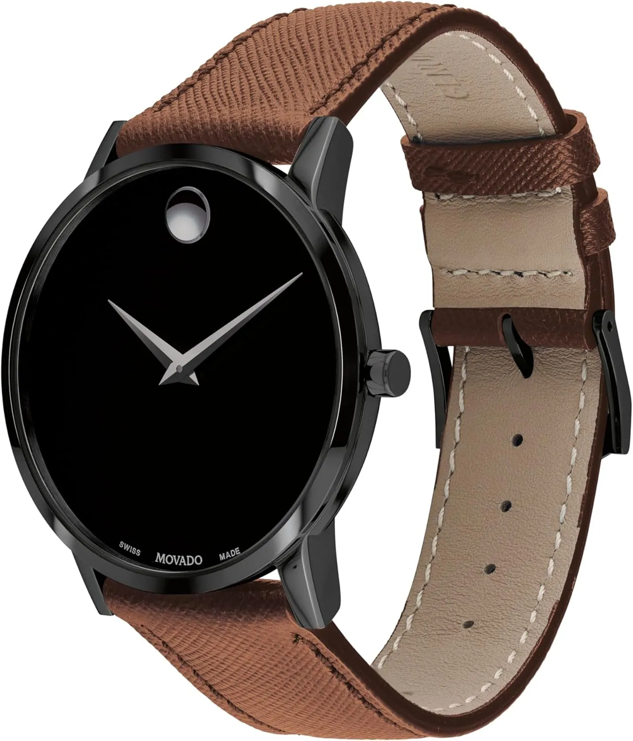 Movado Museum Classic Men's Watch - Swiss Quartz Movement, Calfskin Strap - 3 ATM Water Resistance - Classic, Luxury Fashion Timepiece for Him - 40mm