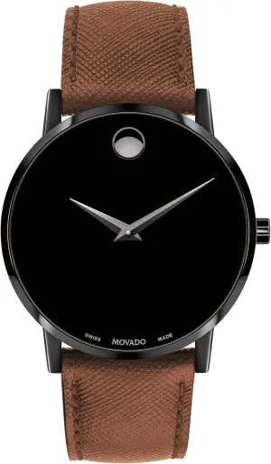 Movado Museum Classic Men's Watch - Swiss Quartz Movement, Calfskin Strap - 3 ATM Water Resistance - Classic, Luxury Fashion Timepiece for Him - 40mm