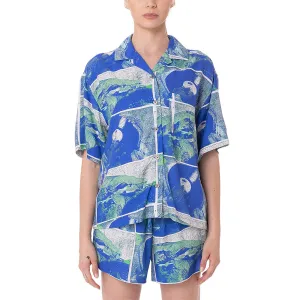 OBEY ATOLL SHIRT // BLUE MULTI