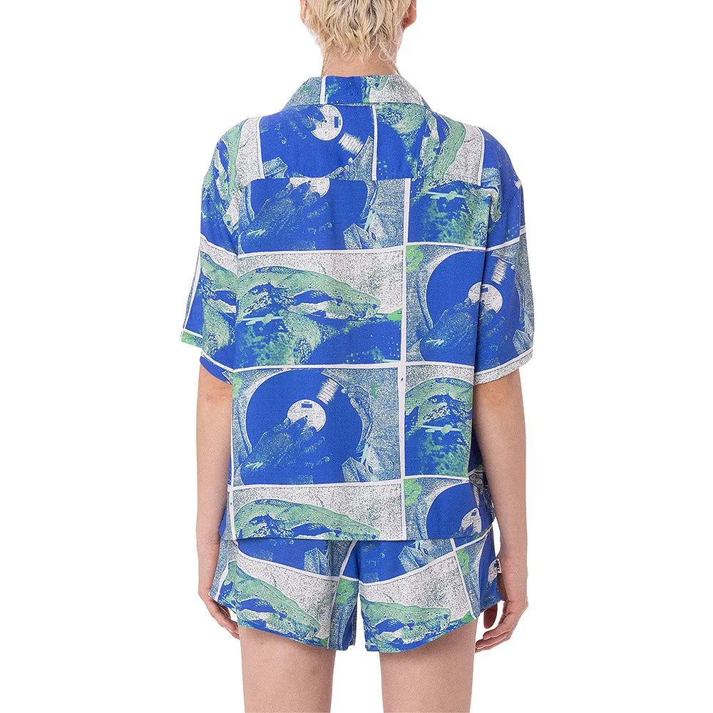 OBEY ATOLL SHIRT // BLUE MULTI
