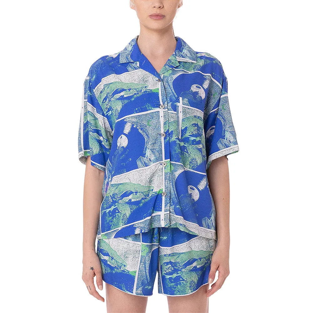 OBEY ATOLL SHIRT // BLUE MULTI