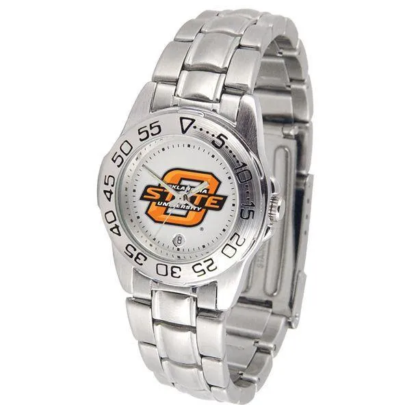 Oklahoma State Cowboys Ladies Steel Band Sports Watch