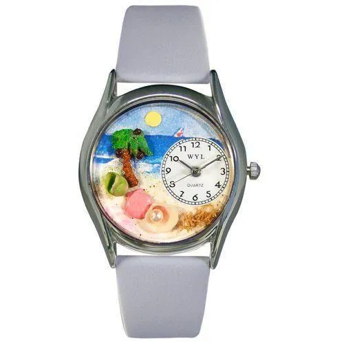 Palm Tree Watch Small Silver Style