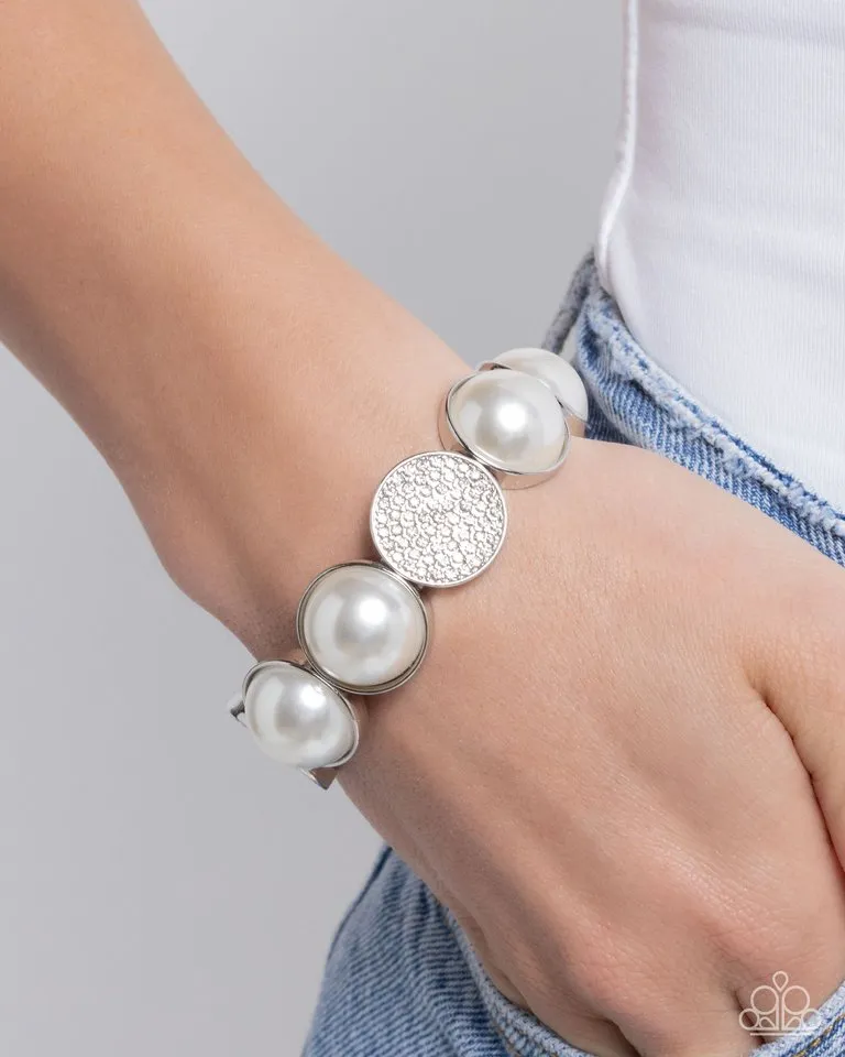Paparazzi Bracelet ~ Believable Bling - White