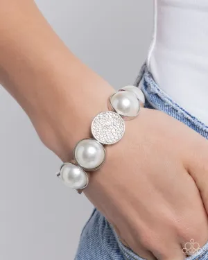 Paparazzi Bracelet ~ Believable Bling - White