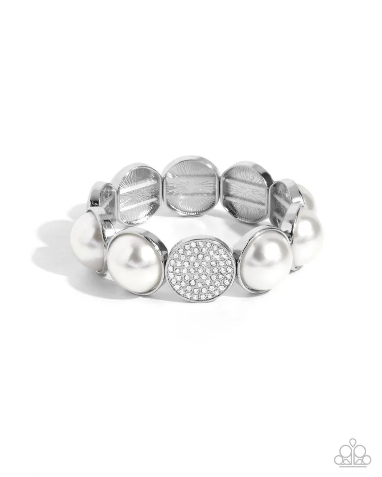Paparazzi Bracelet ~ Believable Bling - White