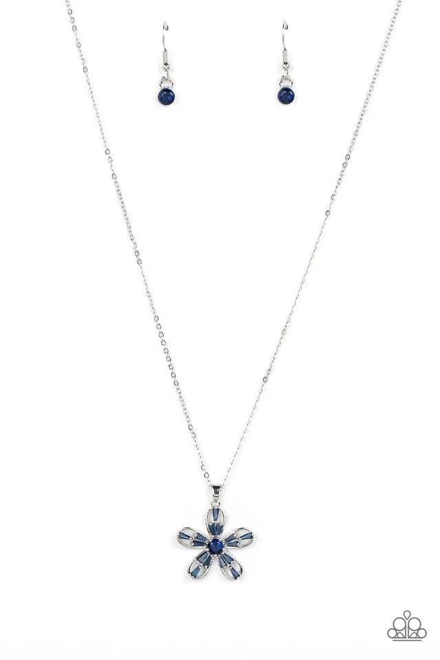 Paparazzi Necklace ~ Botanical Ballad - Blue