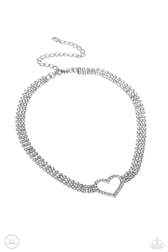 Paparazzi Necklace ~ Rows of Romance - White