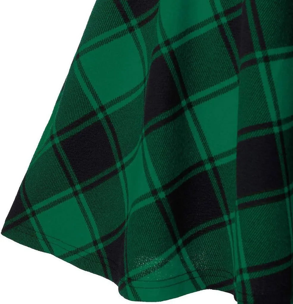Plaid Pleated Skirt for Girls Women's Sexy High Waisted A-line Mini Skirts Tartan Skater Frenulum Short Skirt Dress