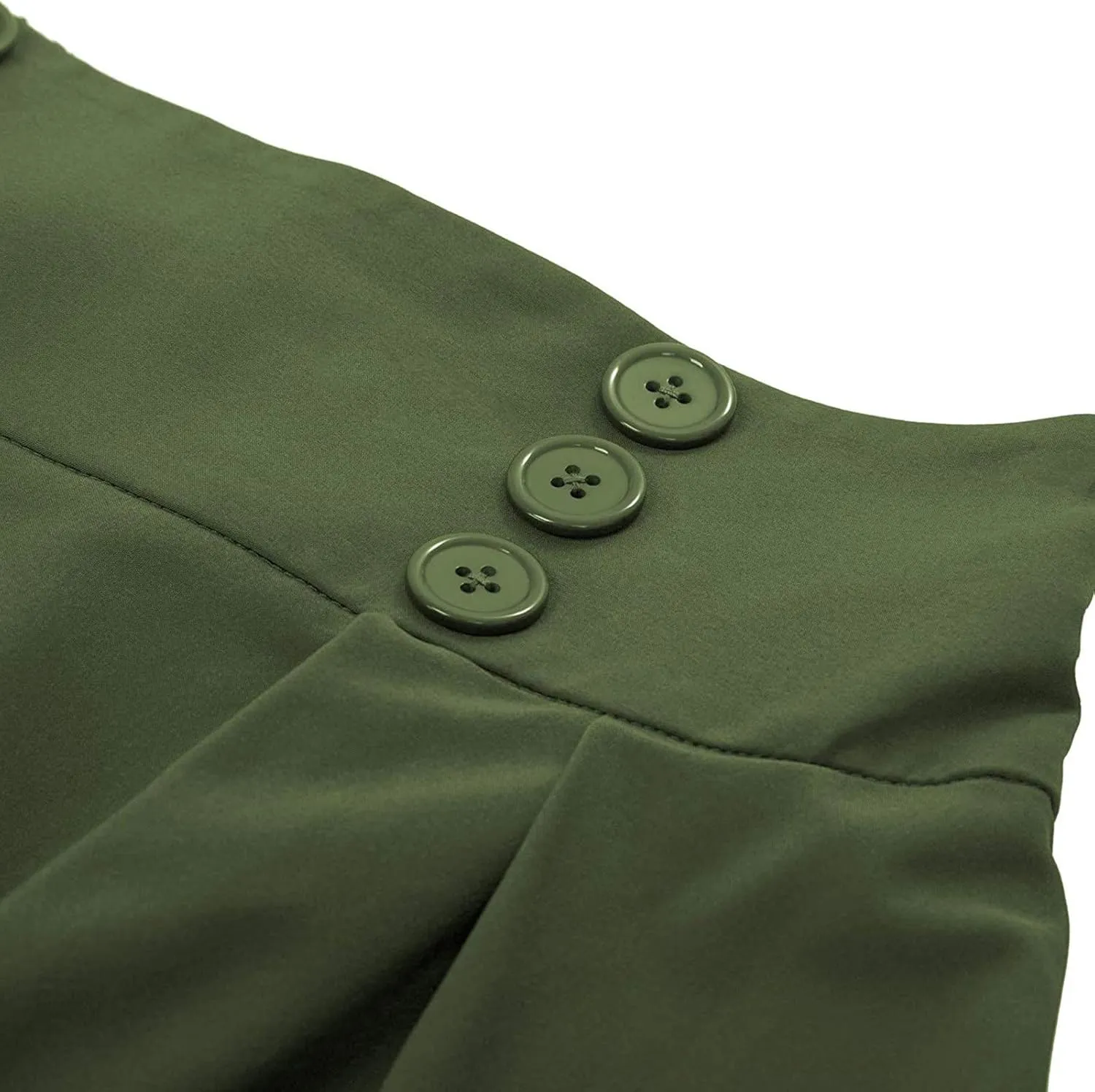 Pleated Skirts for Women, Women's Fashion High Waist Solid Color Skirt Loose Casual A-line Skirt Ankle Length Skirts