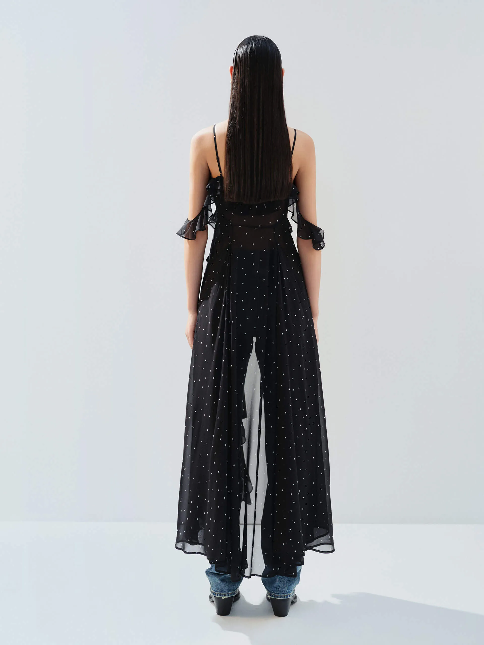 Polka-dot Silk Cami Dress
